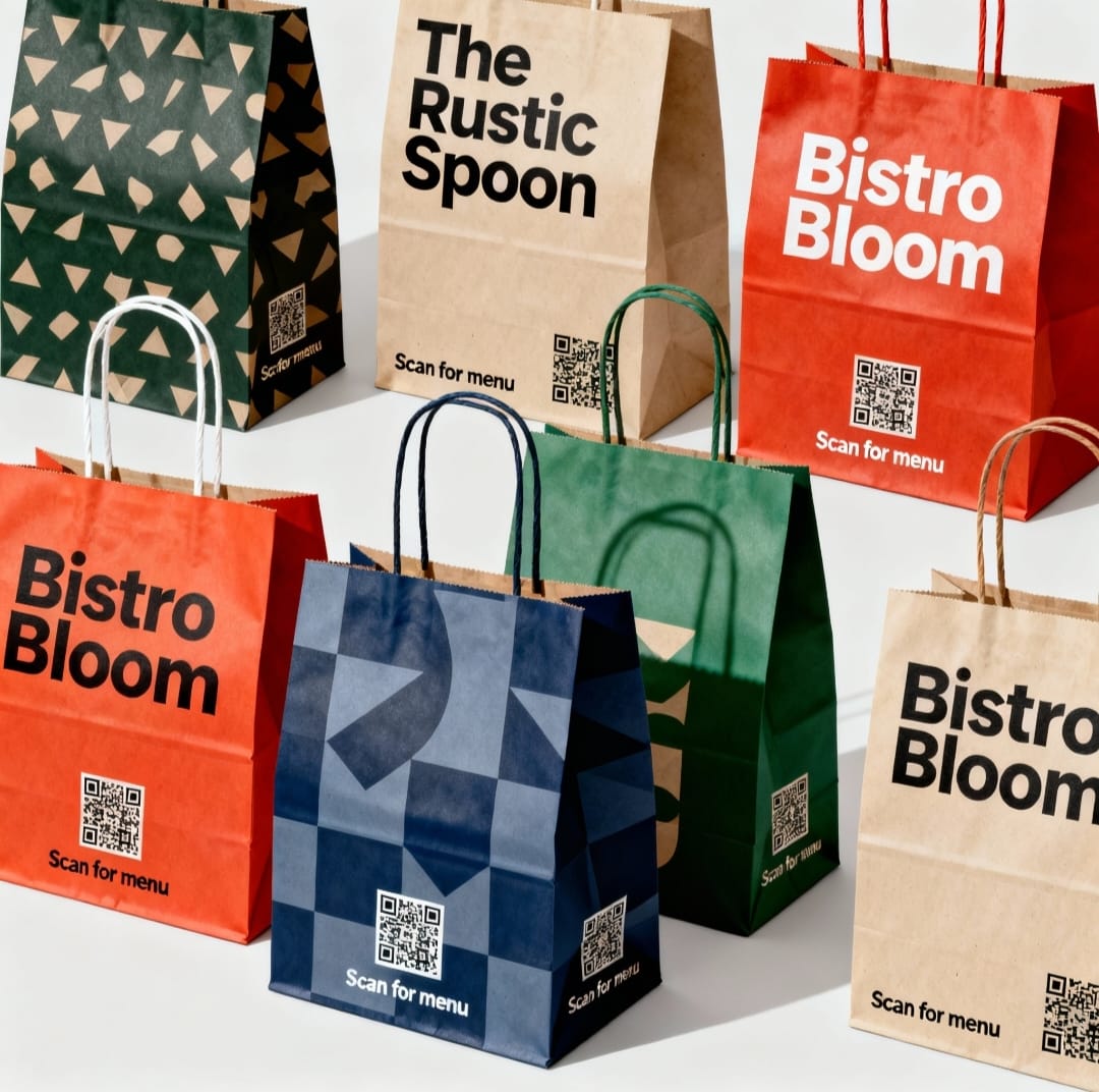 VIBEWINN Custom Paper Bags - Brand Advertising